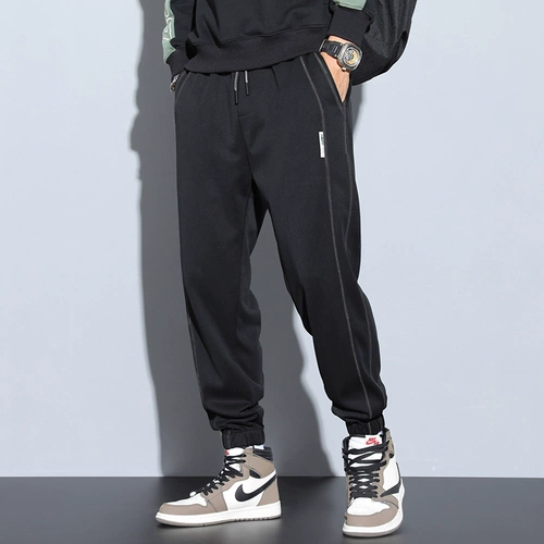 Мужские демисезонные эластичные штаны для отдыха, осенние, свободный прямой крой