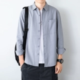 Зеленая летняя рубашка, хлопковый трендовый осенний кардиган для отдыха