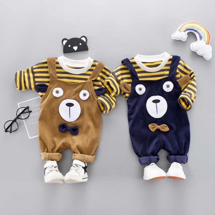 Baby hugging baby bag pants baby clothes baby boy new western style boy boy spring clothes children's suit spring and autumn clothes