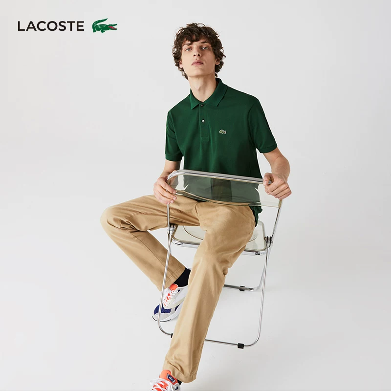 Футболка-поло в стиле LACOSTE Wang Yibo, хлопковая мужская POLO футболка с коротким рукавом, воротник, французский крокодил, бренд бизнес POLO, мужская базовая версия Polo