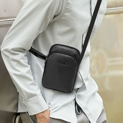 Кожаная изысканная небольшая сумка, барсетка, маленькая спортивная сумка через плечо, коллекция 2023