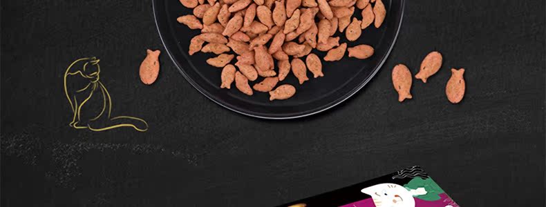 E pet mall Mèo nghịch ngợm mèo ăn vặt Mèo ăn nhẹ Mèo nhiều loại hương vị tùy chọn 80g gói duy nhất cám cho mèo