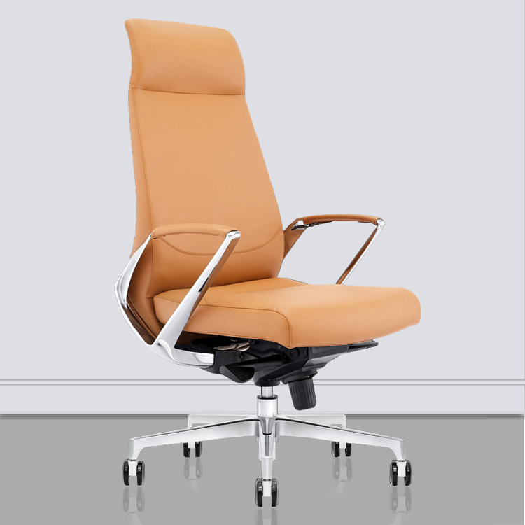 Boss Chair Genuine Leather Home Office Chair Swivel Chair Modern Minimalist Lounge Chair Subbackrest Business Large Class Chair Cow Leather