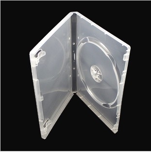 CD box transparent single-sided DVD compact disc case transparent rectangular DVD disc box can be inserted in the colour page