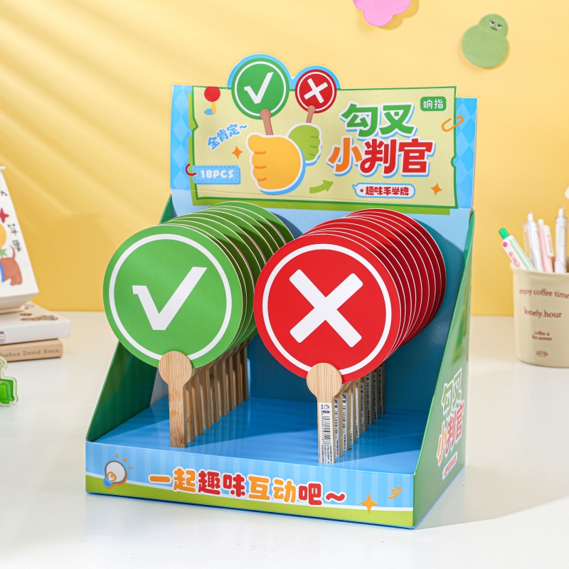 Right or Wrong Hand-Raising Sign, Travel Food Recommendation, Photo Props, Funny Toys, Judge Scoring, Early Education Interaction