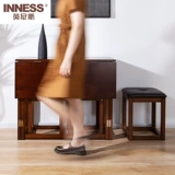 Беннис сплошной дерево обеденный стол с табурет мягкой головоломкой табурет Nordic Ресторан дом творчество, простота, современный повседневной табурет квадратный табурет