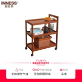 Универсальный домашний вагон-ресторан из натурального дерева для домашнего использования, тележка