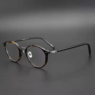 Niche light extravagant polishing plate high texture frame pear-shaped round frame myopia frame literary couple