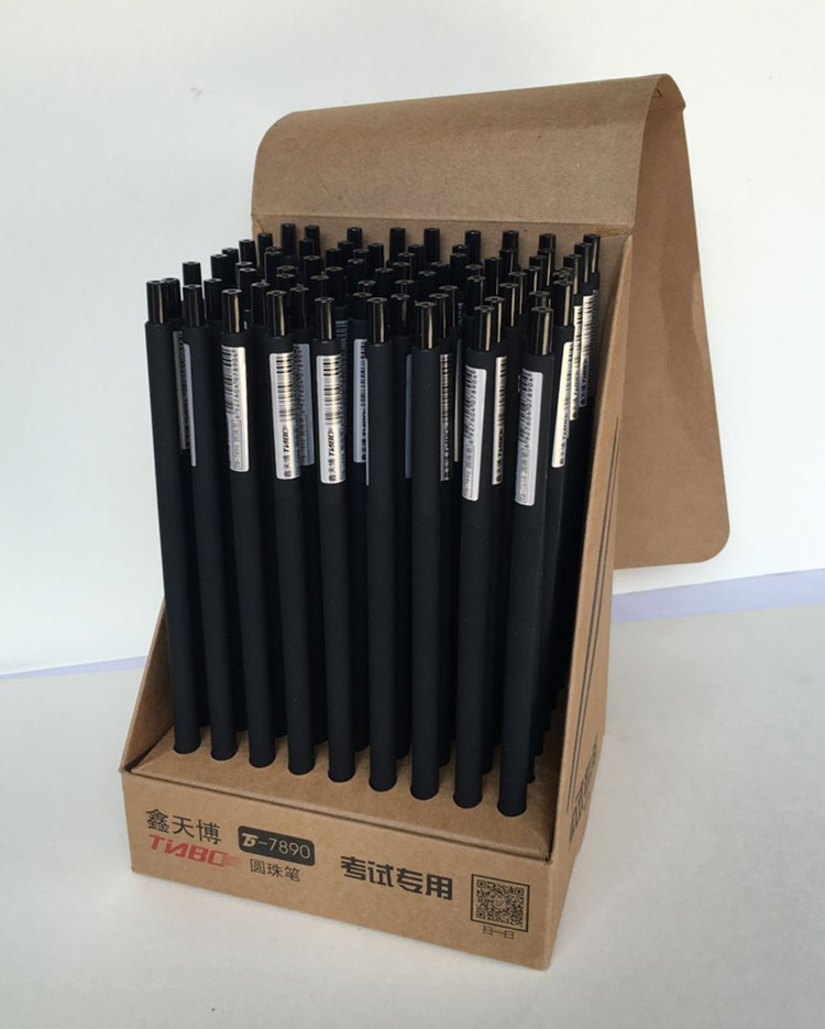 10 pressed ball pen 0 5mm test ball pen office cylinder pen blue long ball pen