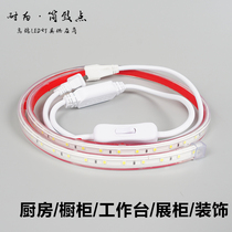 Led light with wine cabinet decoration bedside and bottom light make-up mirror mirror front light strip light highlight with double-sided adhesive switch