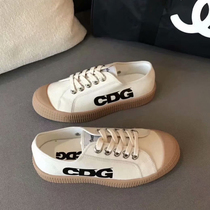 CDG Kawakubo Rei low-top canvas shoes Acne lace-up Korean version of the old white shoes wild casual dirty plate shoes