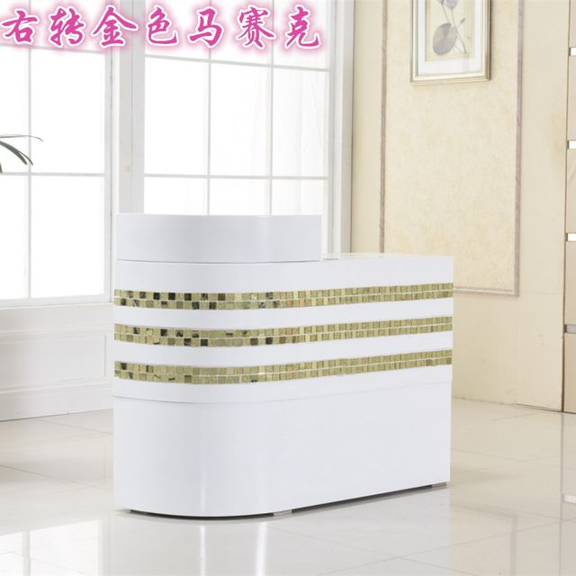 Free Shipping White Paint Bar Counter Cashier Counter Clothing