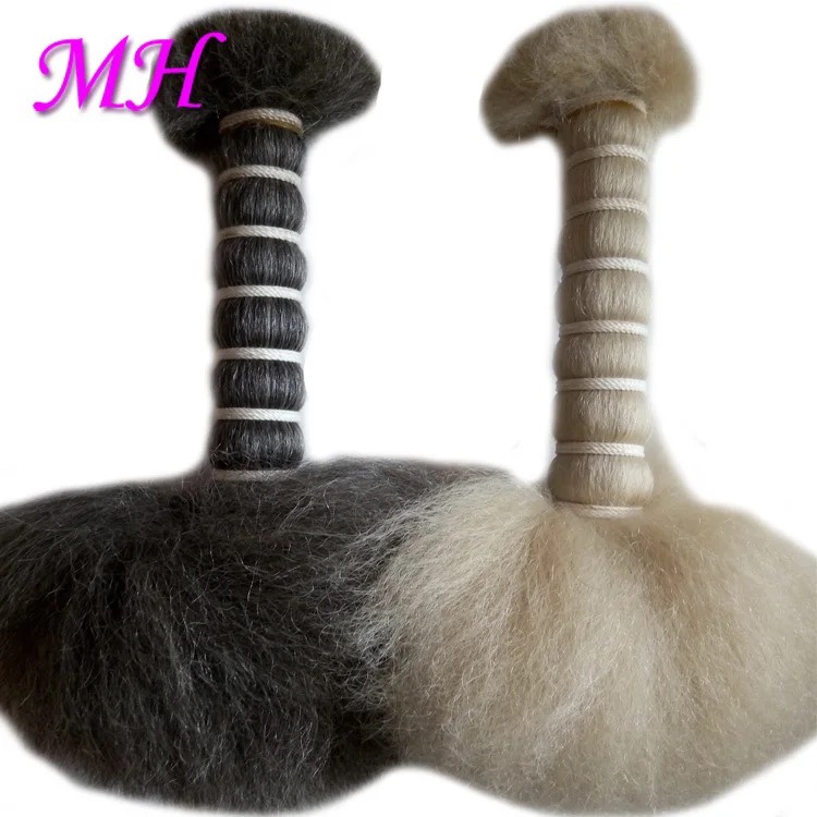 Pure Natural Water Wash/Over-Acid Black | White | Gray Yak Tail Hair Is Used for Wigs, Hair Extensions, and Fake Beards. Pure Natural Water Wash/Over-Acid Black | White | Gray Yak Tail Hair Is Used for Wigs, Hair Extensions, and Fake Beards.