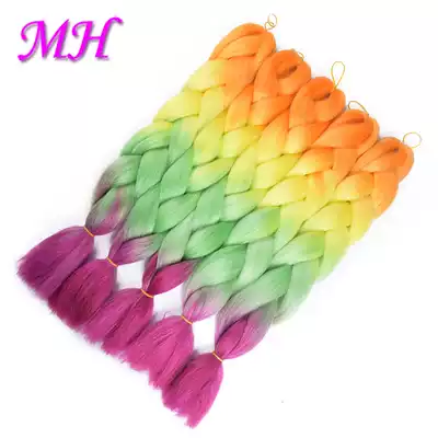 Chemical fiber Braid Jumbo Braid Hair Hair Hair Hair black black dirty Braid Jacques high temperature Silk Braid