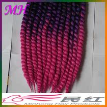 Foreign trade chemical fiber homemade dirty braids high temperature silk monochrome gradient color color African style braided hair large braids long hair extensions