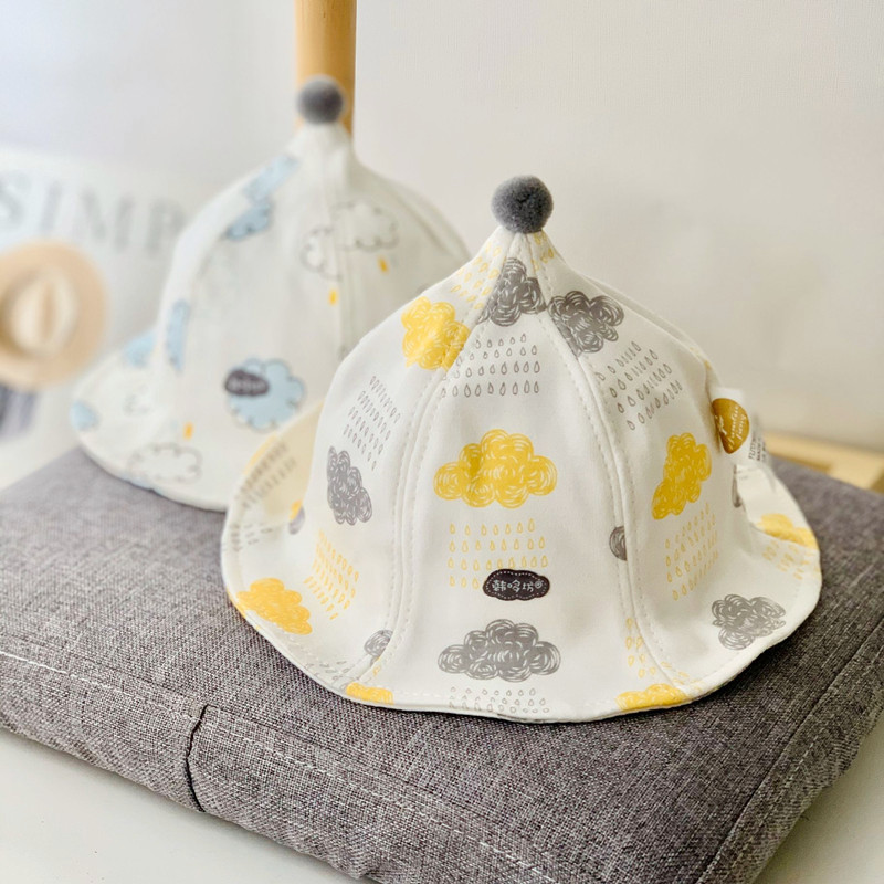 Baby Hat Infant Pure Cotton Fisherman Hat Boy Baby Sun Hat Cute Super Cute Spring Autumn Thin female newborn baby