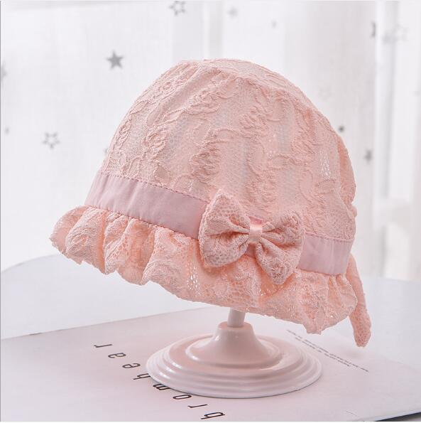 Baby hat spring and autumn thin newborn baby fisherman hat cute princess baby girl summer sunshade hat