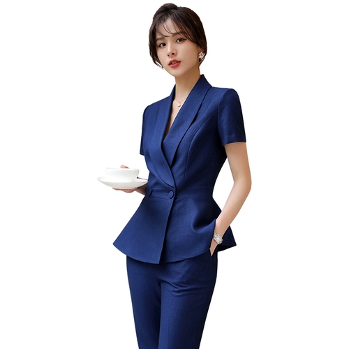 Черный летний пиджак классического кроя, тонкий комплект, в корейском стиле, короткий рукав