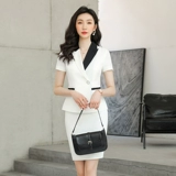 Элитный комплект, белый модный классический костюм, пиджак классического кроя, комбинезон, короткий рукав