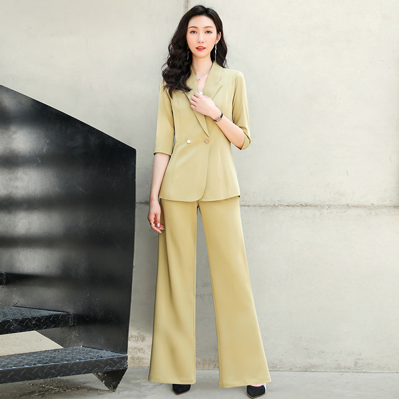 ngắn sleevesummer phù hợp với thời trang tính chuyên nghiệp chính thức chiếc váy Hàn Quốc phiên bản quần áo làm việc áo khoác mỏng phụ nữ phù hợp với bộ đồ của