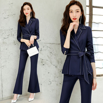 Suit suit female spring and autumn new temperament goddess fan fashion high-end professional suit ol formal flight attendant overalls