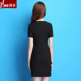 Платье, мини-юбка, пиджак классического кроя, модный комбинезон, короткий рукав, с акцентом на бедрах