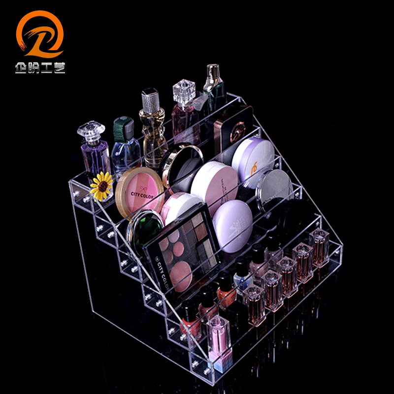Acrylic Pink Cake Display Rack Lipstick Nail Polish Color Makeup Rack Blush Eye Shadow Air Cushion Show Cosmetics