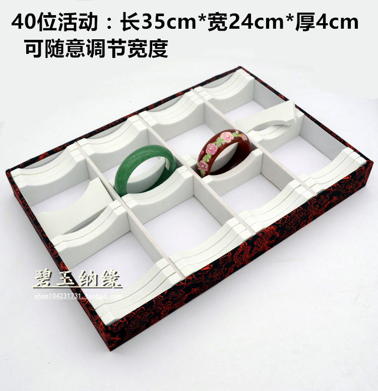 Vòng đeo tay cao cấp khay lớn trang sức ngọc bích hiển thị đứng vòng đeo tay đạo cụ bao bì trang sức lô 2040 bit - Vòng đeo tay Cuff vòng vàng 18k kiểu mới