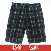 Golf shorts mens summer quick-drying iron-free golf pants Golf pants mens plaid five-point pants sportswear