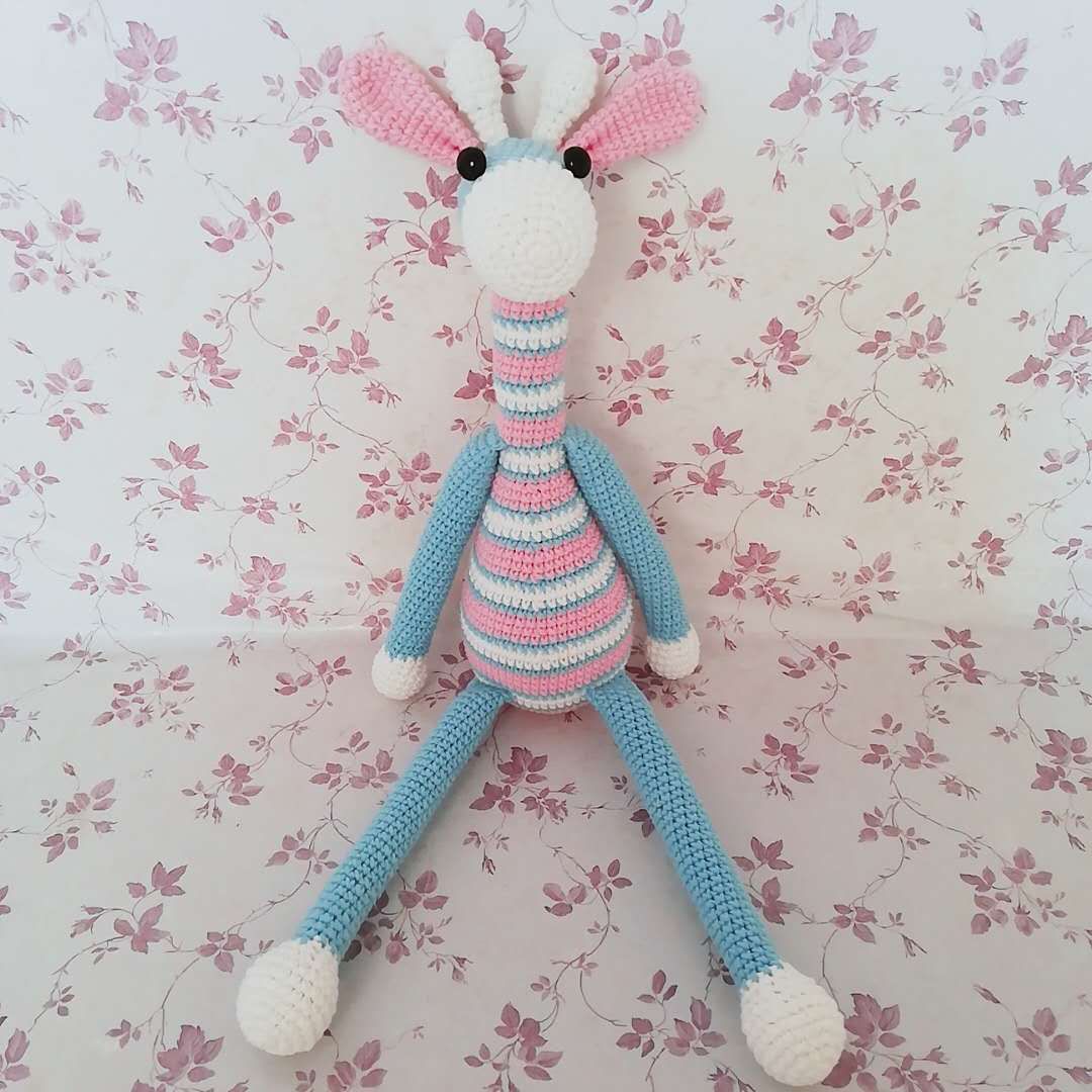 Mango Family Diy Hand Crochet Giraffe Giraffe Small Deer Doll Woolen Wool Doll Finished Product Multicolored Optional