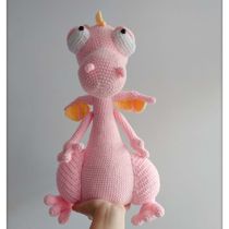 Mango Family Diy Pure Hand Crochet Hook Loom Large Dinosaur Color Customizable Gross Line Doll Finished Product With Spot