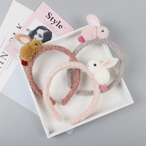 South Korea Ins Import Childrens Fat Adorable Rabbit Hair Stirrup Girl Baby Decorate Head Hoop Hairpin