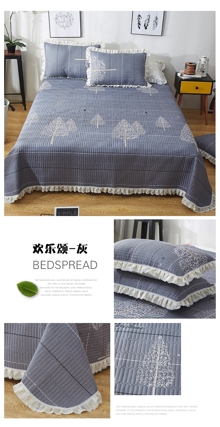 Trải giường đơn mảnh ba mảnh đặt chần bông tấm ga trải giường với ren quilting bed bed bìa set Hàn Quốc