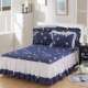 Chần bông bedspread giường váy một mảnh giường lá bảo vệ tay áo sen ren Khăn nhóm giường đôi 1,8 m 2.0m - Váy Petti ga giường có viền