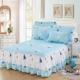 Chần bông bedspread giường váy một mảnh giường lá bảo vệ tay áo sen ren Khăn nhóm giường đôi 1,8 m 2.0m - Váy Petti ga giường có viền