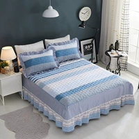 Hàn Quốc dày váy cotton bông giường khăn trải giường trong một mảnh trải giường bảo vệ bụi bông trượt 1.5m1.8 m - Váy Petti 	chân váy giường