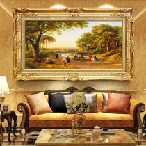 Cilu European character landscape oil painting horizontal version living room sofa background wall mural very home bedroom porch hanging painting