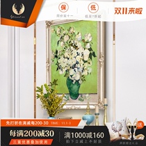 Giu Van Gogh oil painting world famous painting Iris White Rose hanging Porch restaurant abstract flower decoration painting