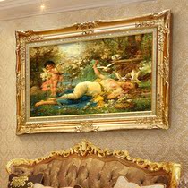 Cilu European oil painting living room decoration painting sofa background hanging painting figure mural bedroom American wall painting