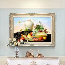 Restaurant decoration painting background hanging painting dining room fruit mural still life flower oil painting Atmospheric high-end painting