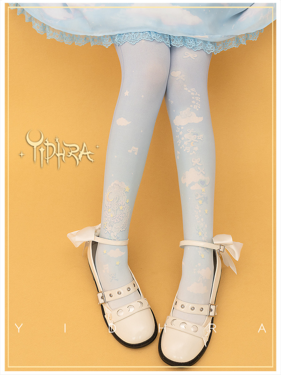 white cloud Lolita Tights 