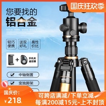 Light-mounted era Q222 portable camera SLR photography tripod panoramic damping pan-tilt aluminum alloy mobile phone holder