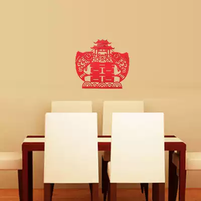 In pairs of happy characters wedding decoration non-woven cloth wedding supplies wedding room layout large flannel wedding stickers