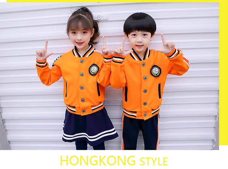 Lớp học tiểu học đồng phục học sinh cotton quần áo mẫu giáo mùa xuân và mùa thu trang phục thể thao phù hợp với phong cách mới đồ bé gái