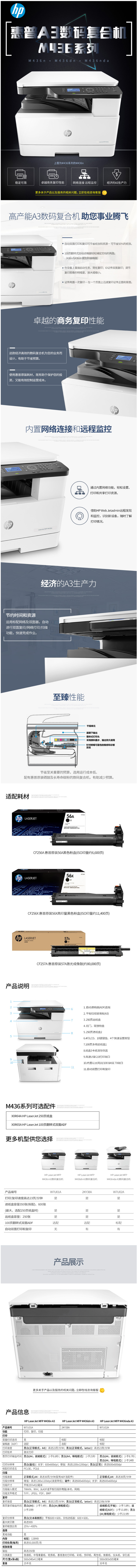 HP M436n nda sao chép mạng in hai mặt in màu máy in văn phòng hỗn hợp A3A4 - Thiết bị & phụ kiện đa chức năng