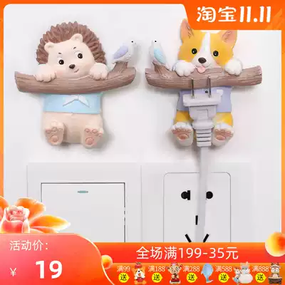 Creative cartoon animal small hook door entrance storage home decoration key storage wall cute shelf