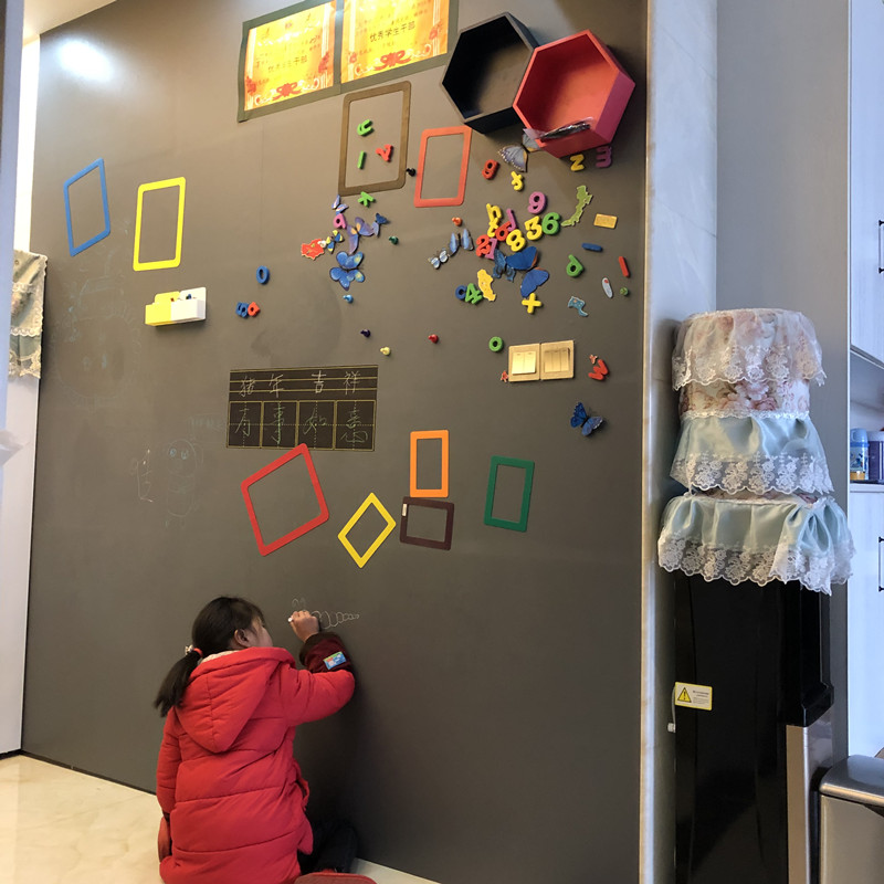 Thickened magnetic blackboard stickers Children's graffiti office teaching whiteboard stickers Green board stickers Removable erasing gray wall stickers