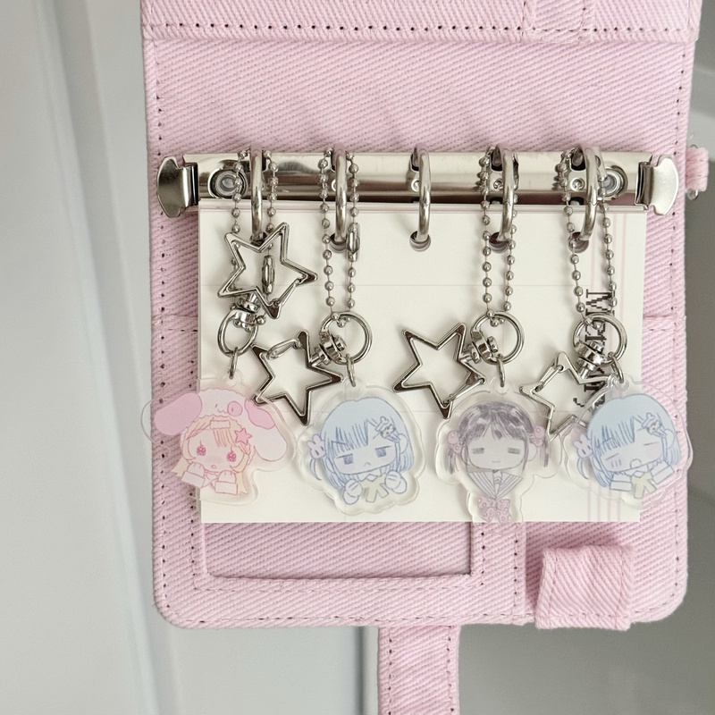 Ribbon Good Friend Keychain Pendant Hand-Drawn Cartoon Style Acrylic Notebook Decoration Ribbon Good Friend Keychain Pendant Hand-Drawn Cartoon Style Acrylic Notebook Decoration