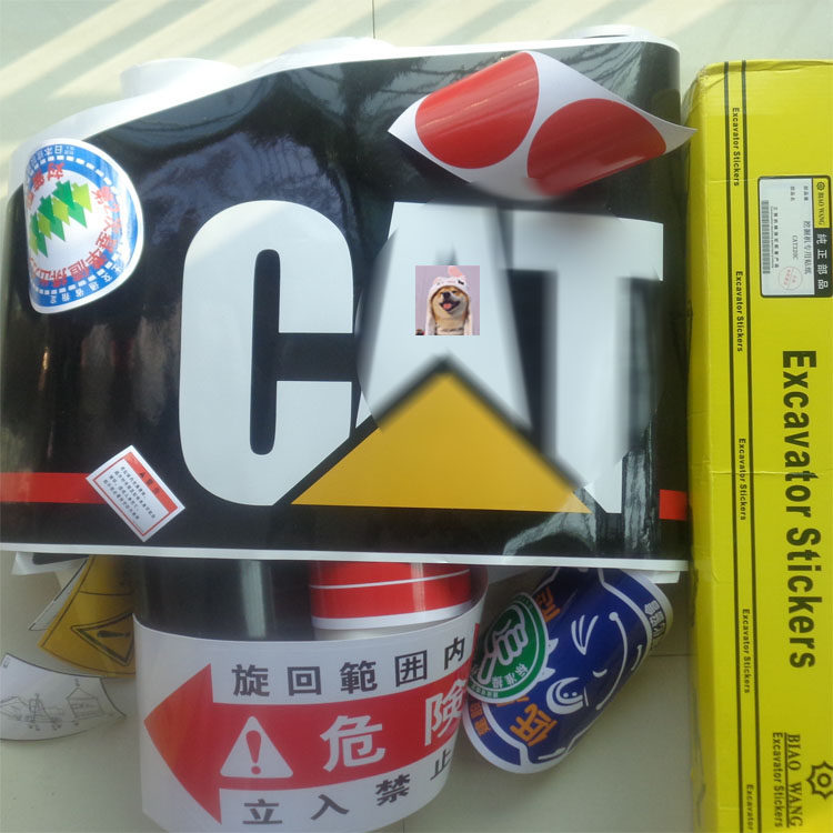 Carter CAT320C D E320B full car stickers counterweight stickers side door stickers car labels stickers flower paper excavator accessories
