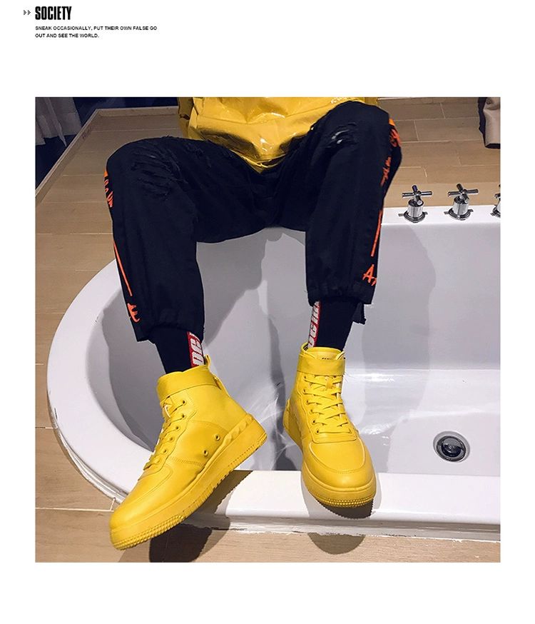 Giày cao gót mới 2018 nam phiên bản Hàn Quốc theo xu hướng giải trí gió Hồng Kông hoang dã giúp giày nam hip hop cao giày nam - Giay cao shop giày bóng rổ hà nội